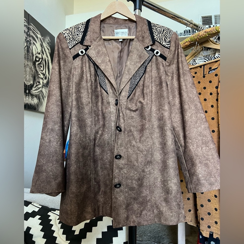 Vintage City Girl Nancy Bolen Western Blazer Jacket Sz 14